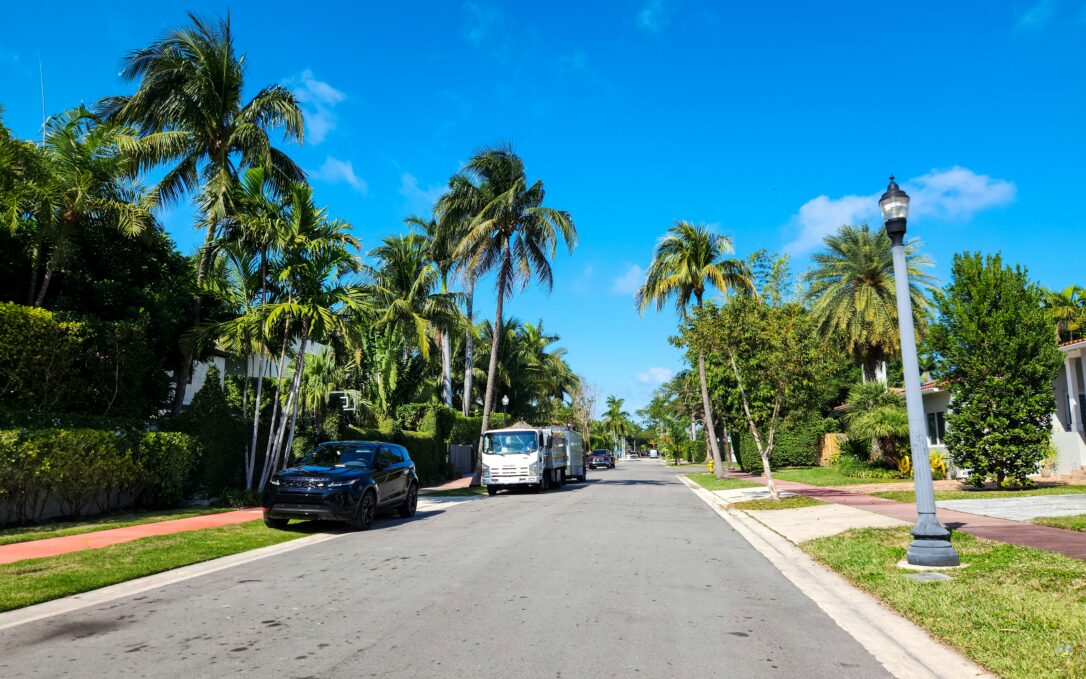 Tree-lined residential street in Miami-Dade County where Procontractors builds new homes